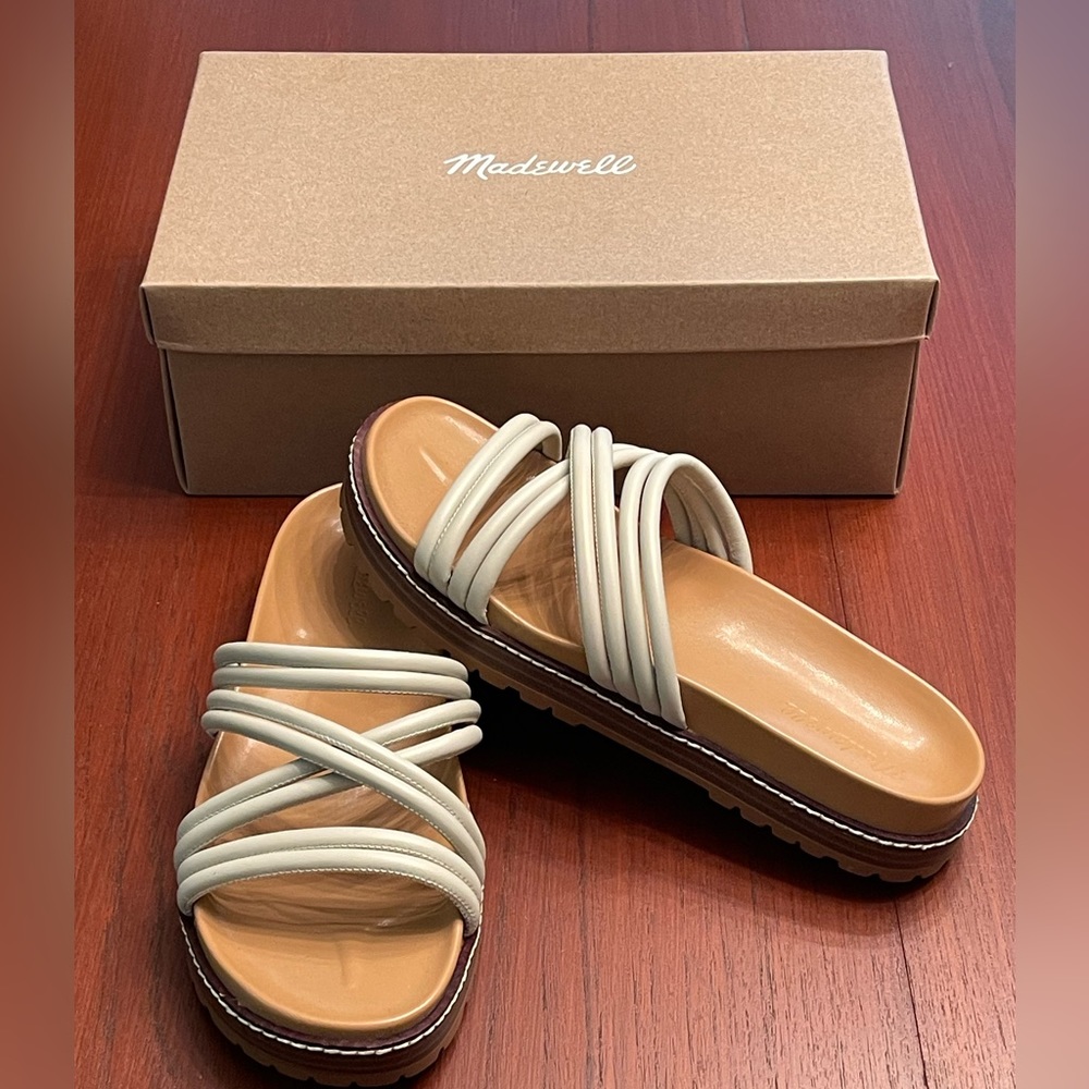 Madewell The Charley Strappy Slide Sandal- with lug sole- NWT- size 9.5